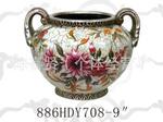 歐式風(fēng)情，藝術(shù)點(diǎn)綴 彩繪陶瓷雙耳花器，饋贈(zèng)與收藏的工藝精品